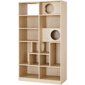 Furniture Style Cat Bookcase Cat Tree Shelves - Natural