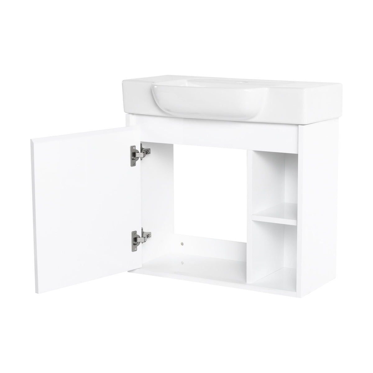 Wall Mounted Bathroom Vanity With Sink & Soft Close Door