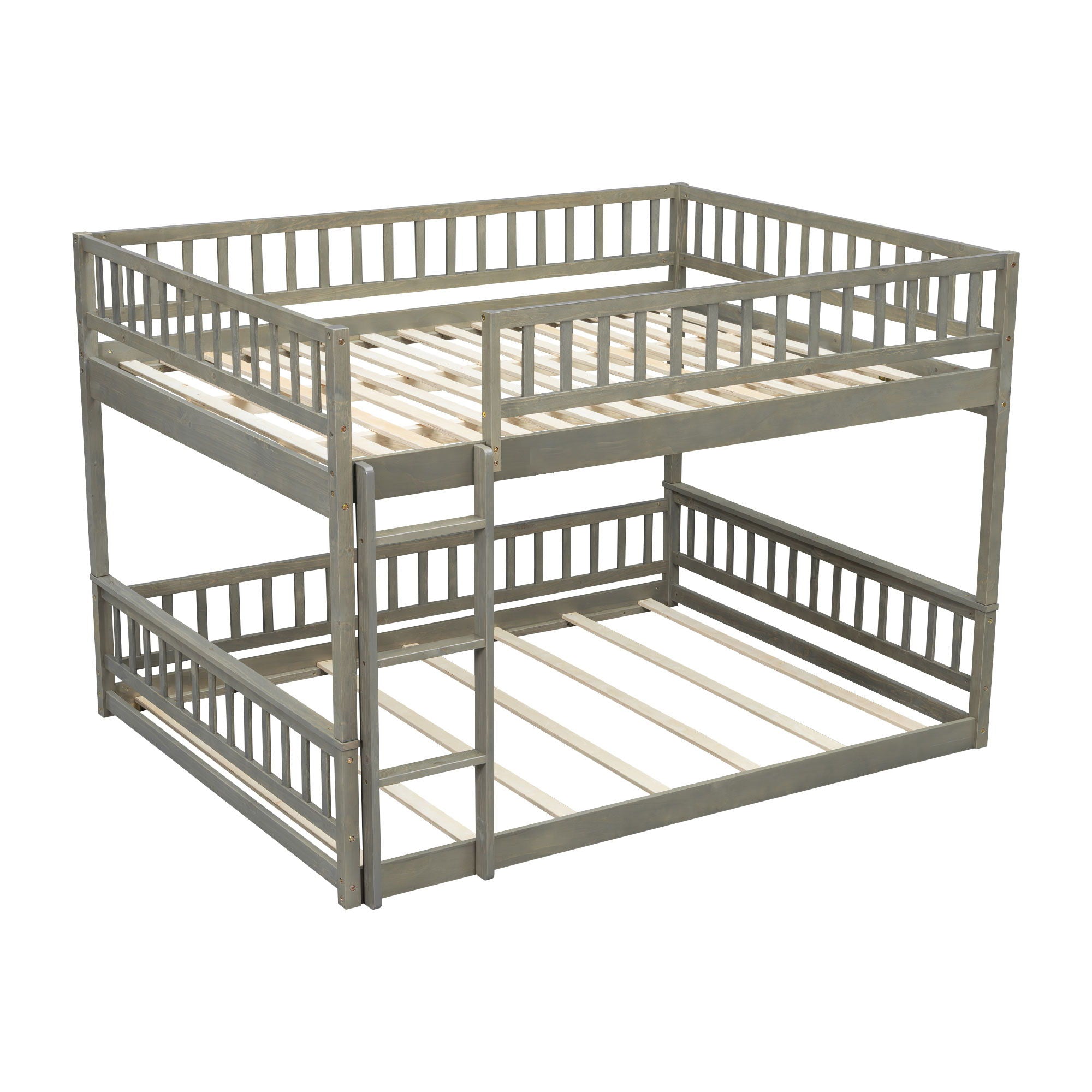 Bunk Bed With Ladder And Guardrails