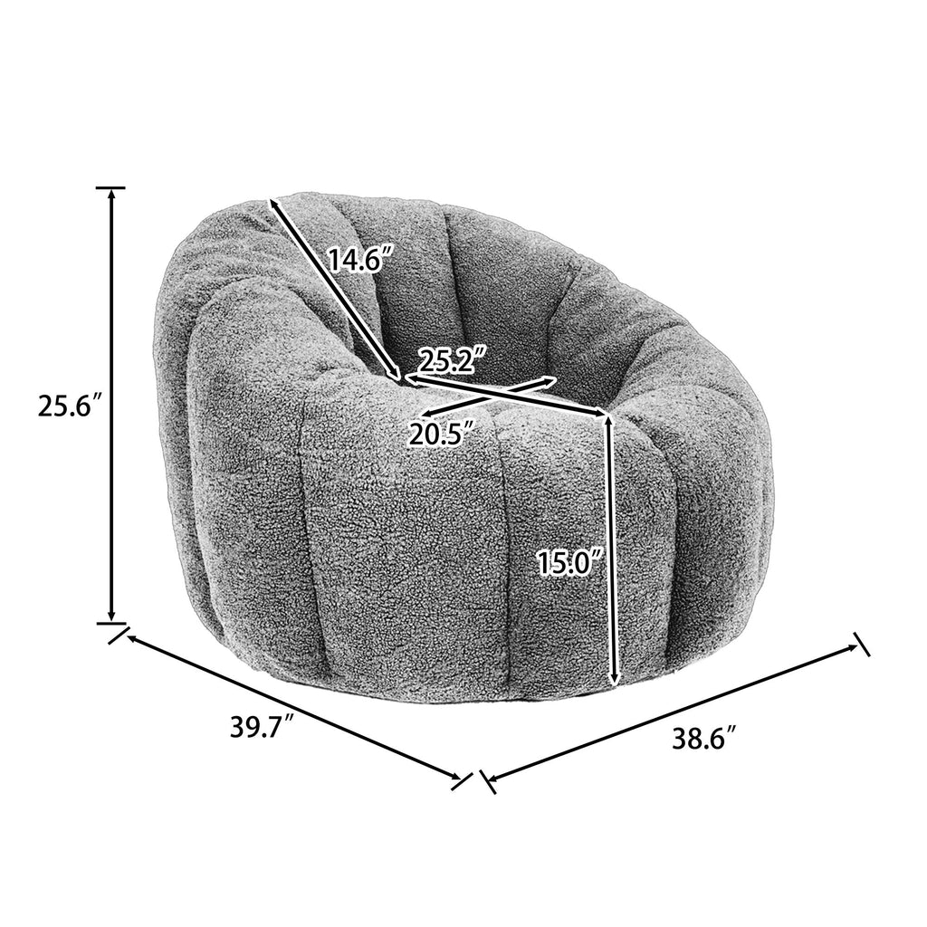 Bean Bag Chair, Lazy Sofa For Living Room - Orange