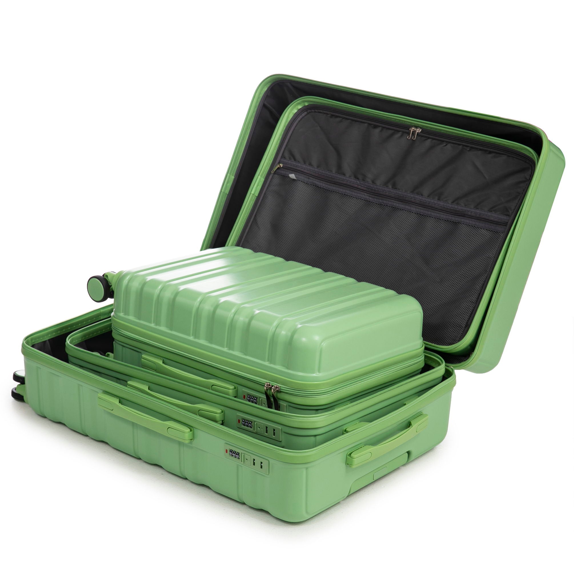 Tourist 3 Piece Luggage Set, Combination Lock, Durable Hard Shell With 360° Silent Wheels