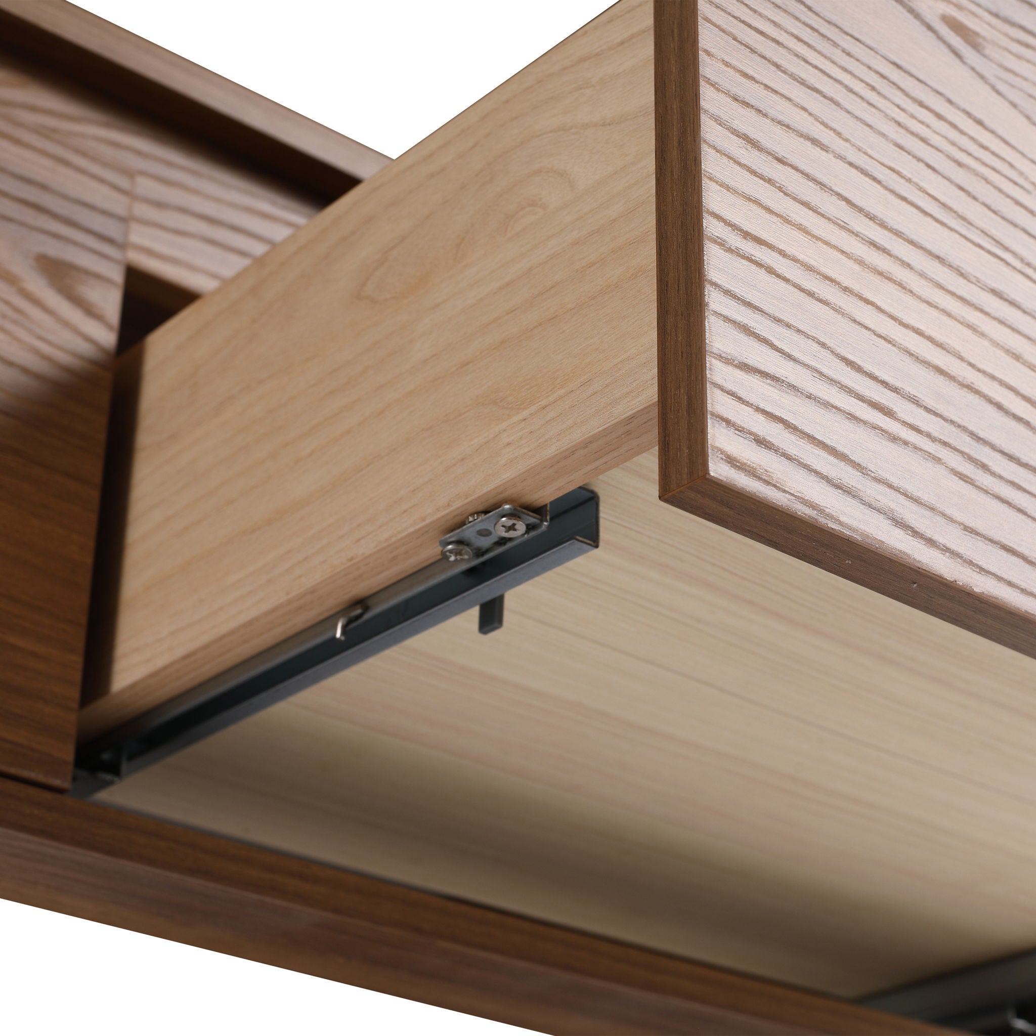 Contemporary Wall Mounted Bathroom Vanity With Dual Resin Sink And Soft Close Drawer