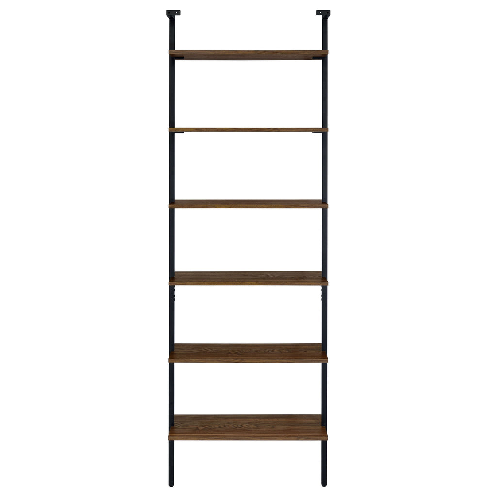 Christy - Owens - 6 Shelf Wall Bookshelf - Walnut