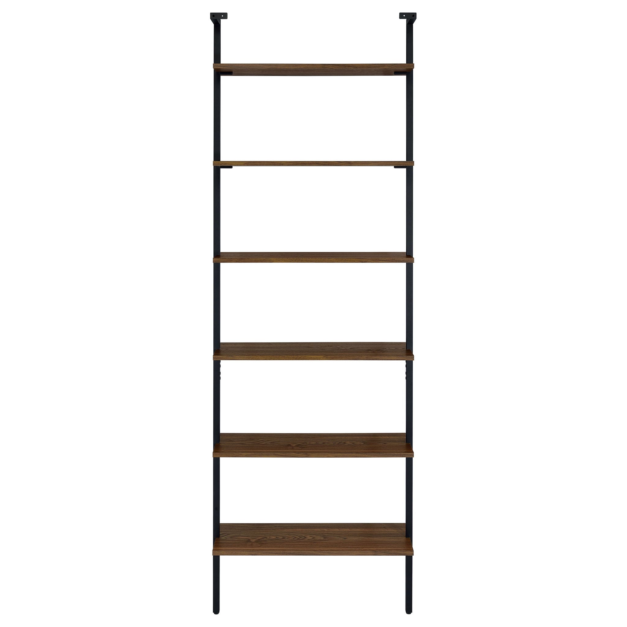 Christy - Owens - 6 Shelf Wall Bookshelf - Walnut