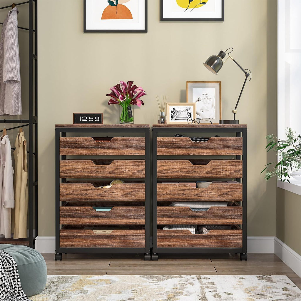 Storage Chest With Wheels, Mobile Drawer Unit