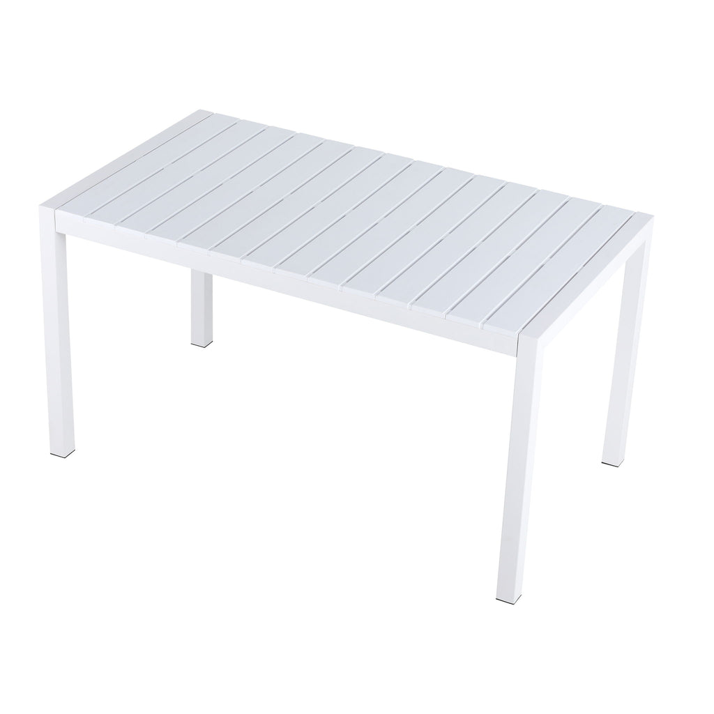 Modern Long Table, UV Resistant And Rust Proof - White