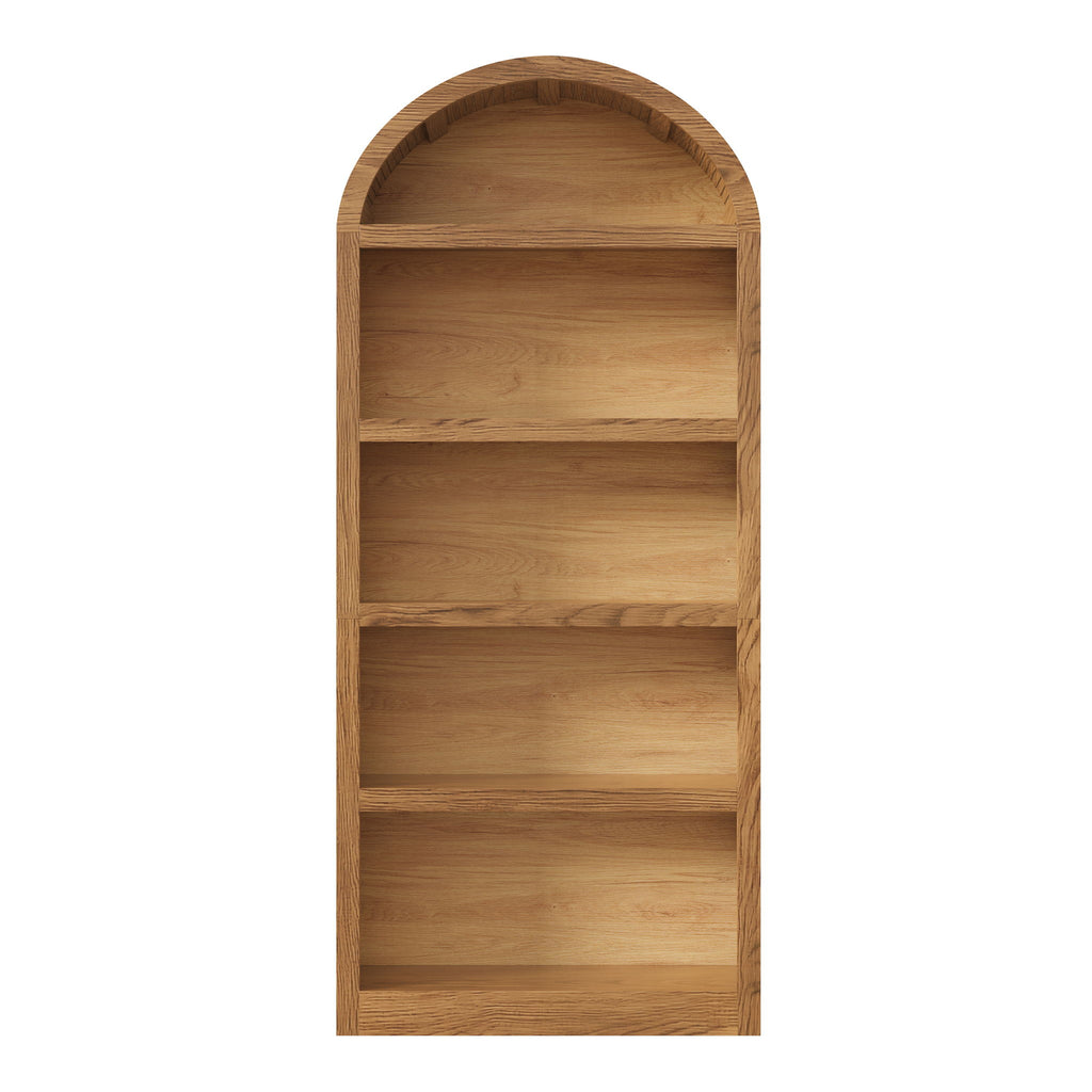 Freestanding Tall 5 Tier Display Bookcase For Living Room (Set of 2) - Brown