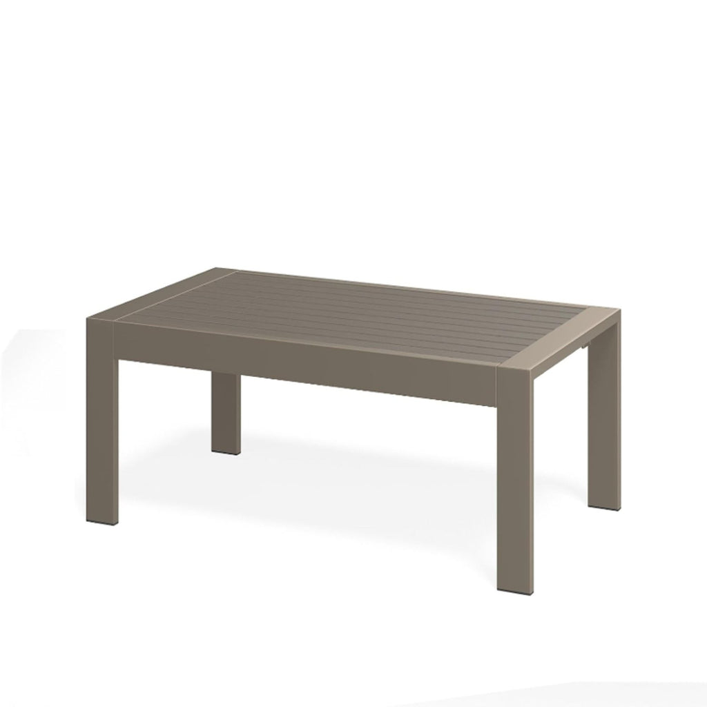 All-Weather Outdoor Coffee Table With Wood-Look Top