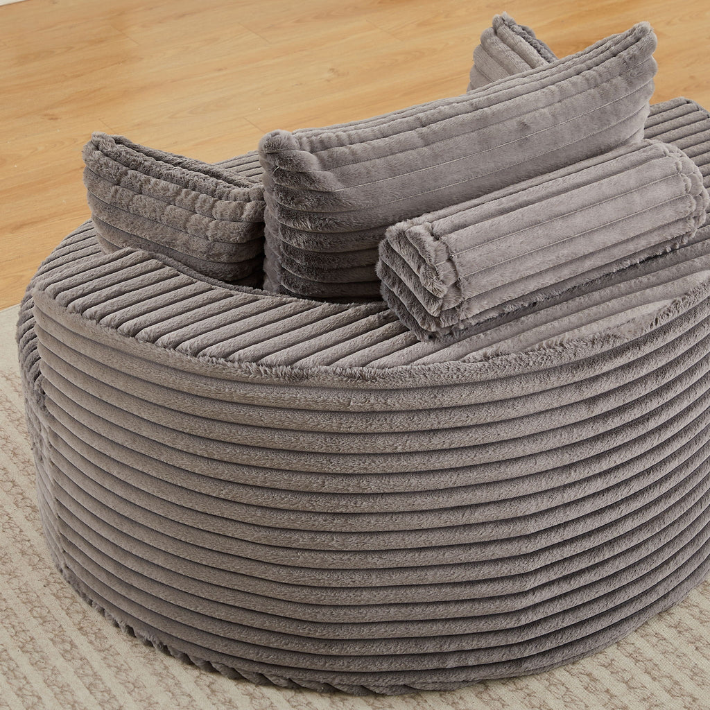 Modern Single Sofa With Backrest Pillow For Living Room