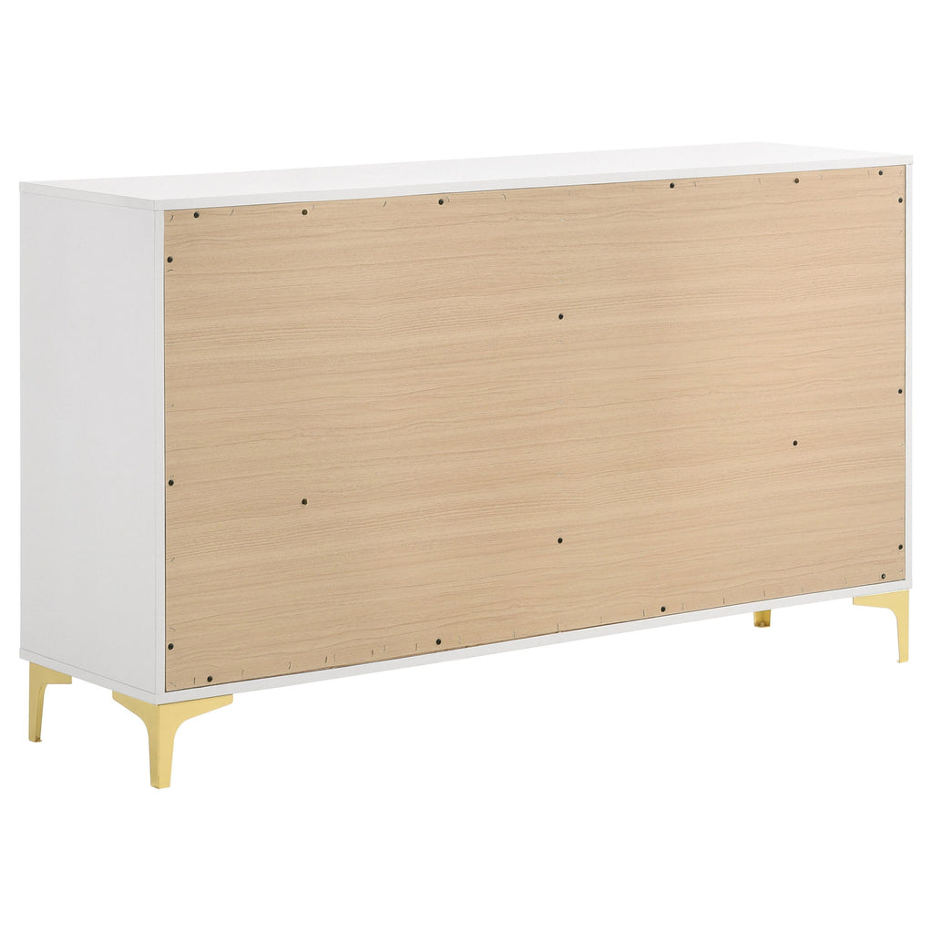 Karena - Rectangular 6 Drawer Dresser - White
