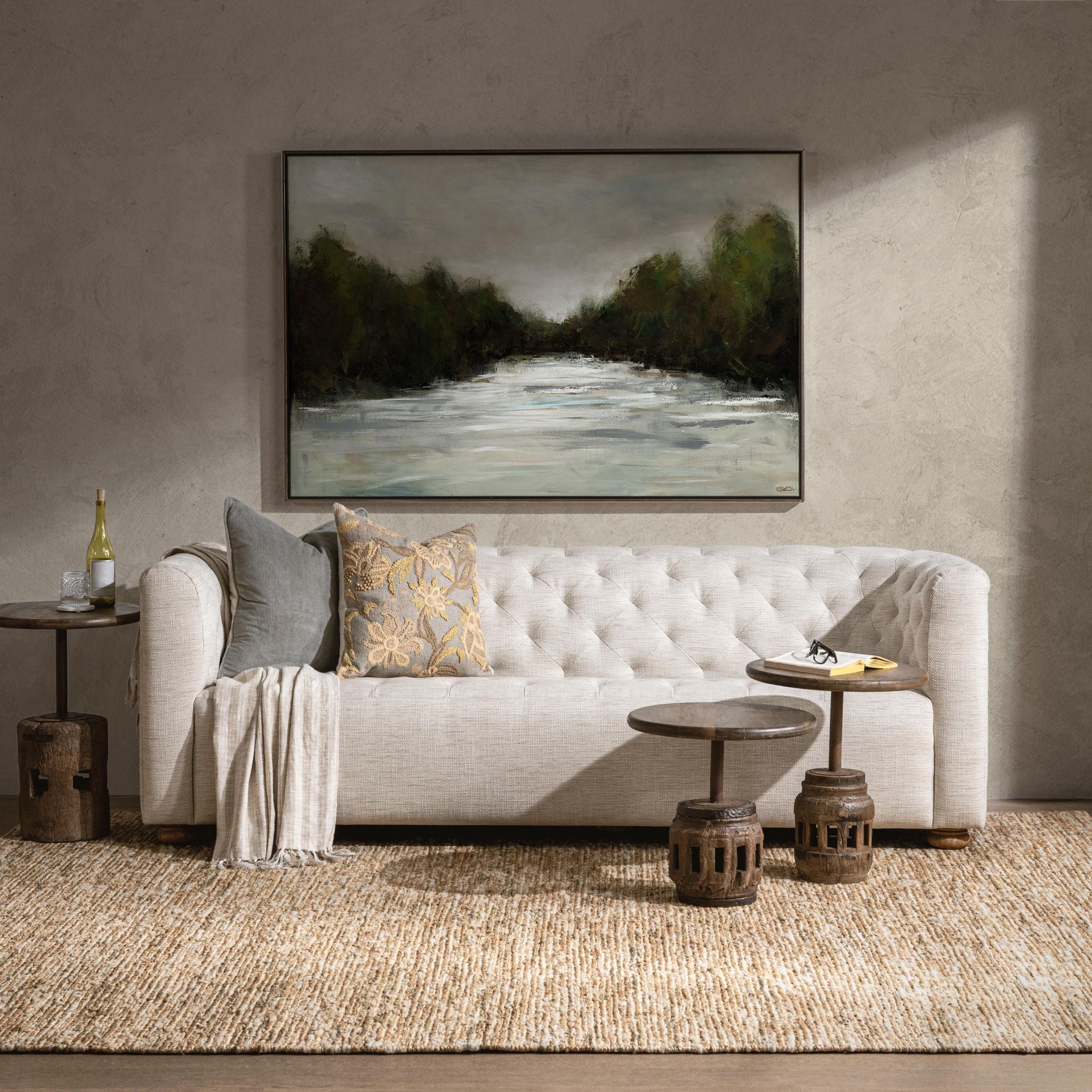 Amira - Large Round Accent Table - Dark Brown