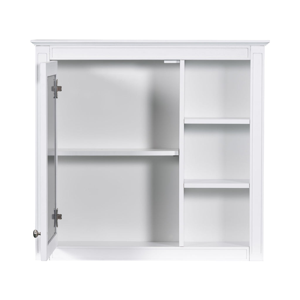 Bathroom Vanity With Medicine Cabinet, Royal Mirror Cabinet, Modern Bathroom Storage Cabinet With 2 Soft Closing Doors And 4 Drawers