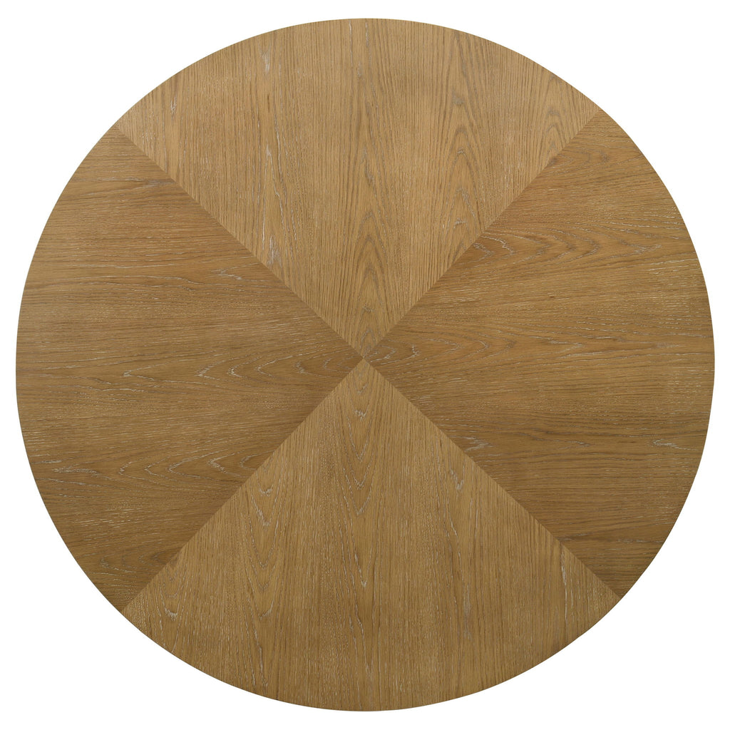 Kent - Round Dining Table - Brown Oak