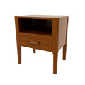 Nightstand With Drawer And Open Shelf - Brown