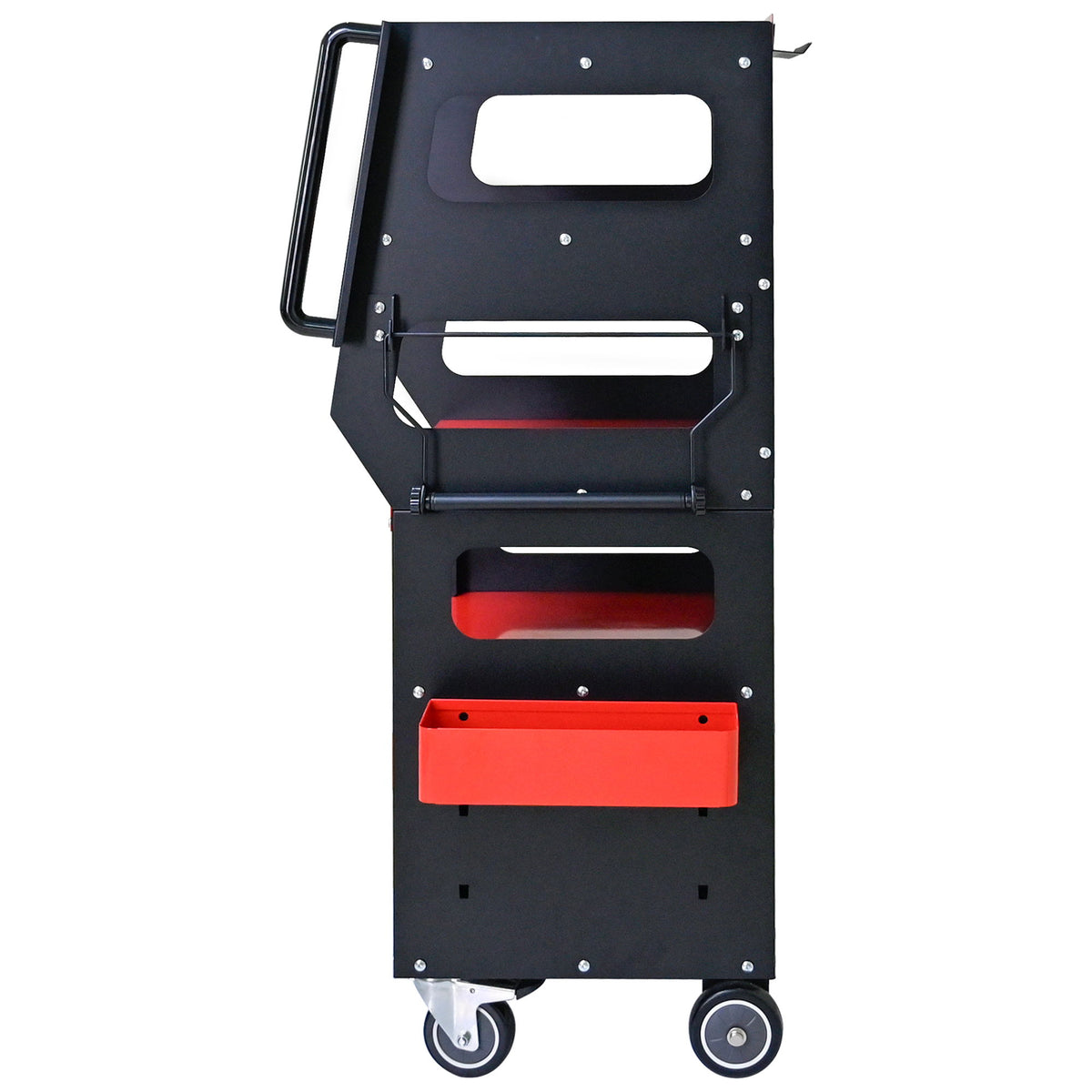 4 Level Multi Purpose Trolley For Diagnostics - Black / Red