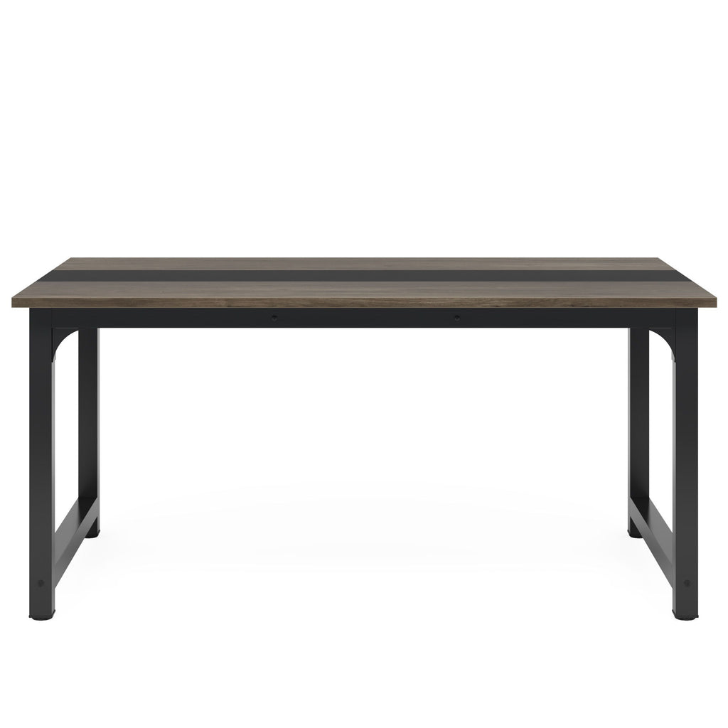 Large Computer Desk With Steel Frame For Home Office Workstation