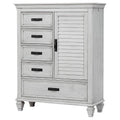 Lockeford - 5 Drawer Door Chest - White