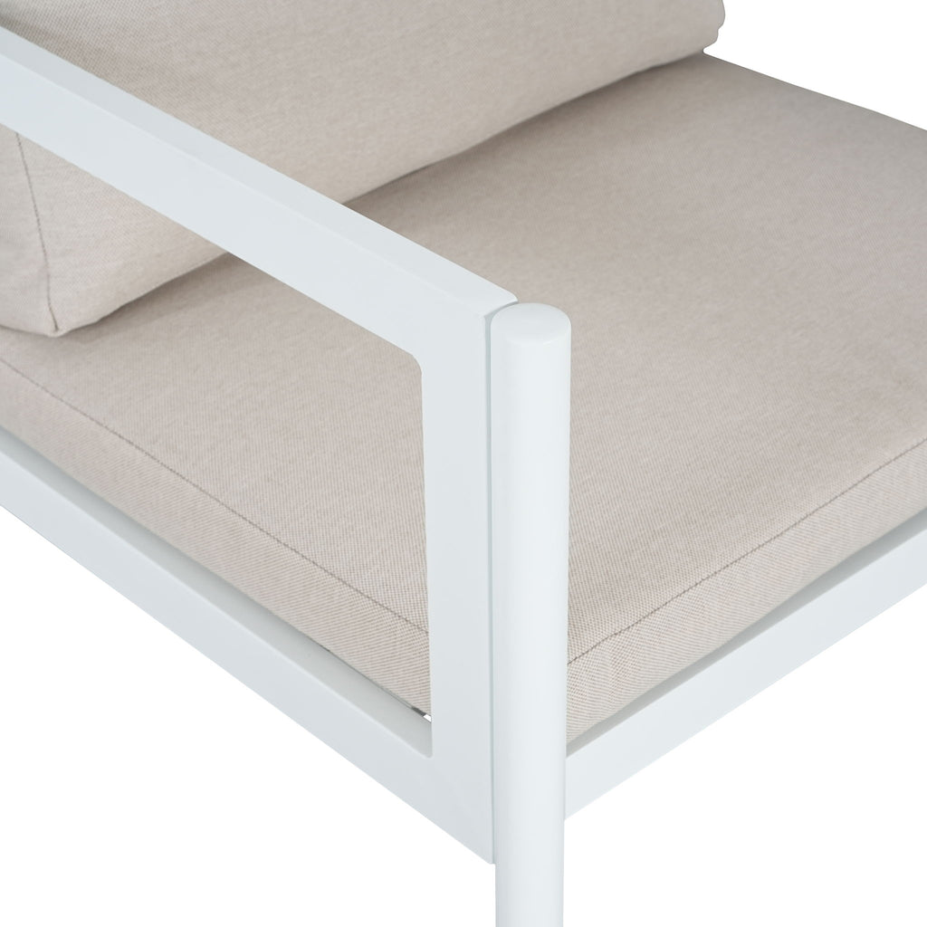 All-Weather Outdoor Dining Chair (Set of 2) - Beige / White