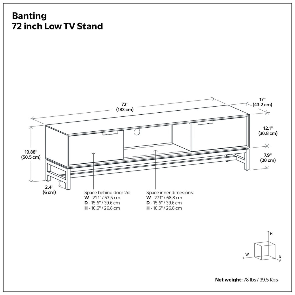 Banting - Low TV Stand - Walnut Brown