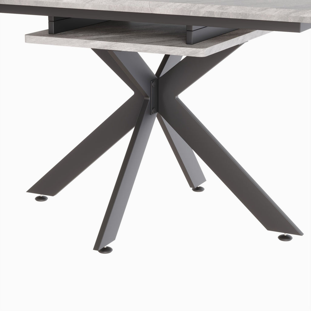 Modern Extendable Dining Table Set With Soft Padded Armless Chairs