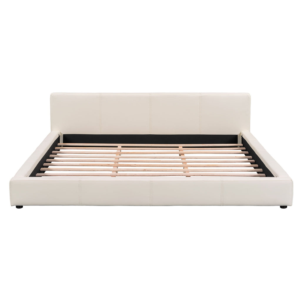 Stylish Upholstered Bed With Birch Wood Frame