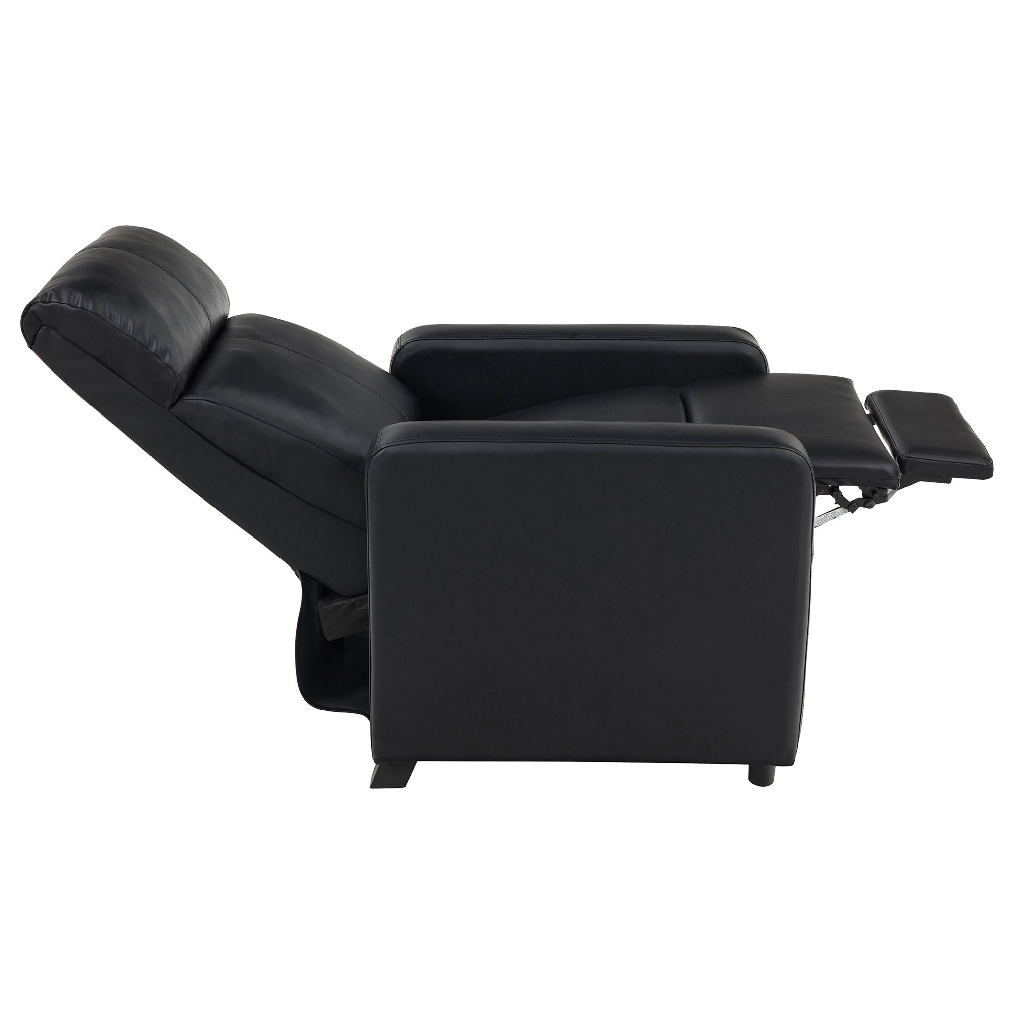 Warren - 3 Seater Home Theater With 2 Wedge Consoles Recliners - Black