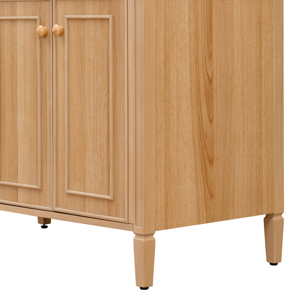 Bathroom Vanity With Sink, 3 Drawers & 2 Doors