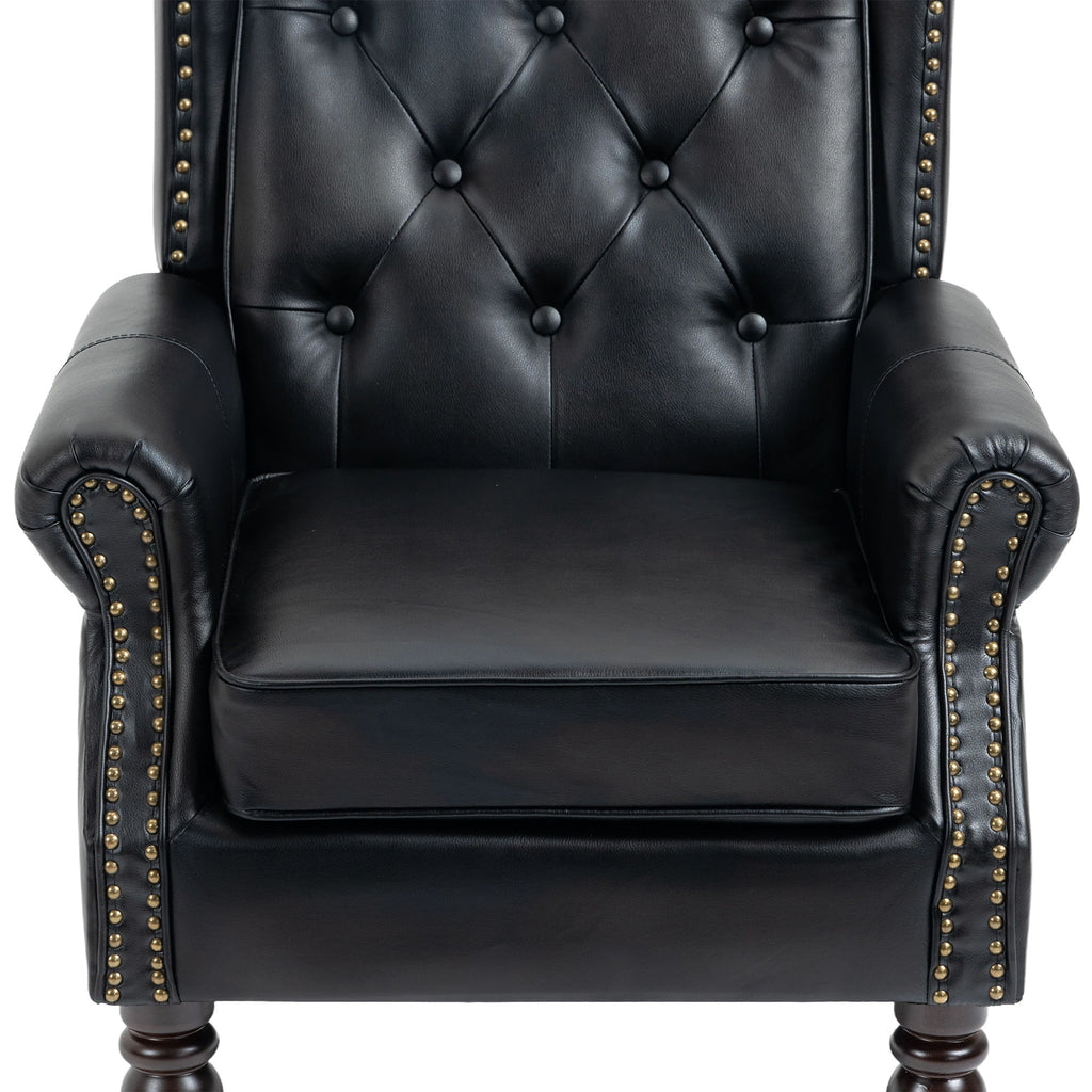 Modern Accent Armchair With Sturdy Wood Legs