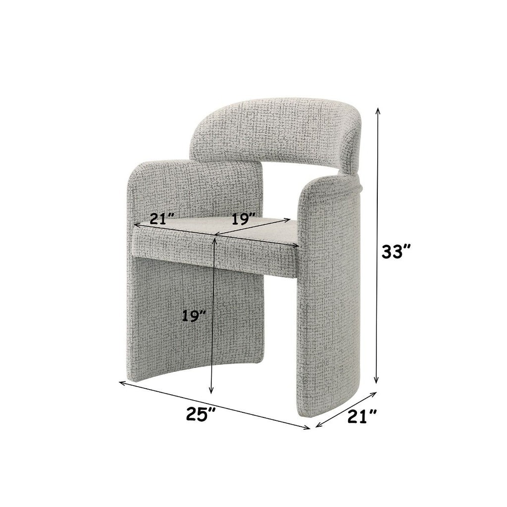 Kyree - Arm Chair (Set of 2) - Chenille & Walnut