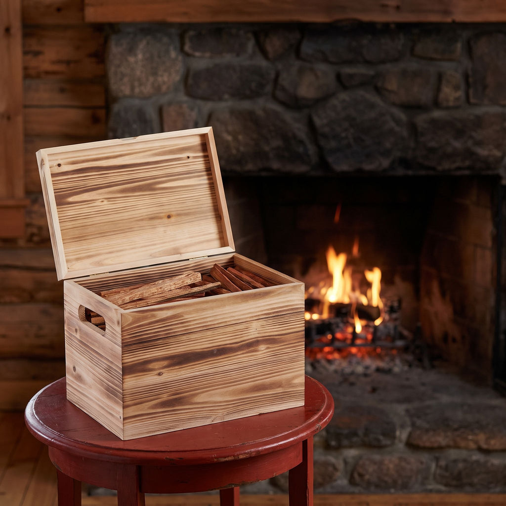 15 Lbs Fatwood Fire Starter Sticks With Box, 100% Natural Kindling Wood, Pine Firewood Firestarter For Campfire, Stove, Fireplace, Bonfires, Grill - Natural