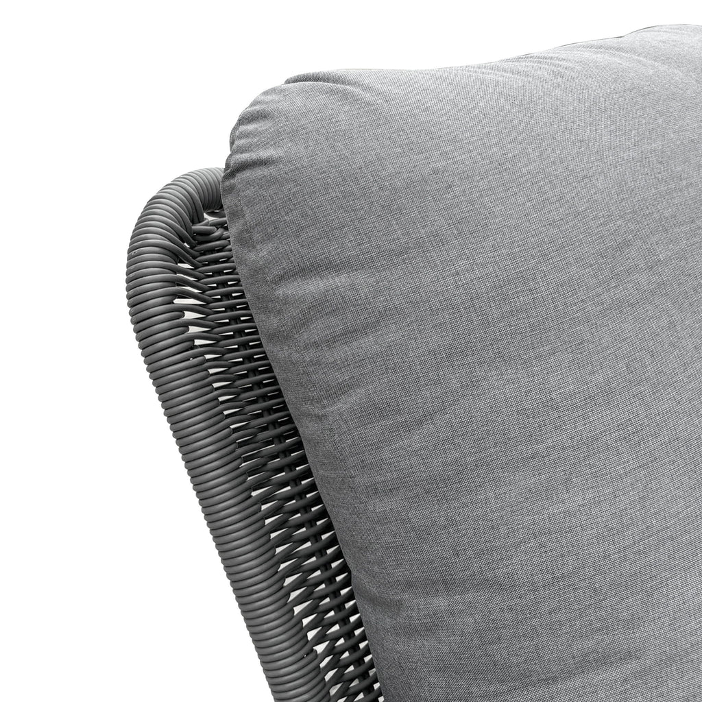 Contemporary Minimalist Wicker Rocking Chair With Soft Cushions