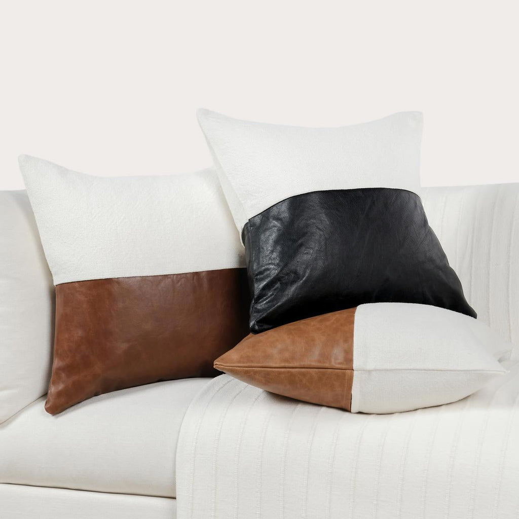 Canyon - 20" x 20" Pillow - Ivory / Kona Brown