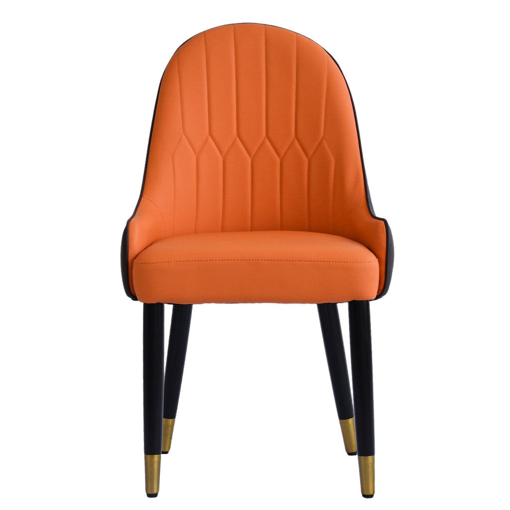 Modern Sponge-Filled Dining Chair, Solid Wood Metal Legs, Suitable For Restaurants, Living Rooms And Rooms (Set of 2)