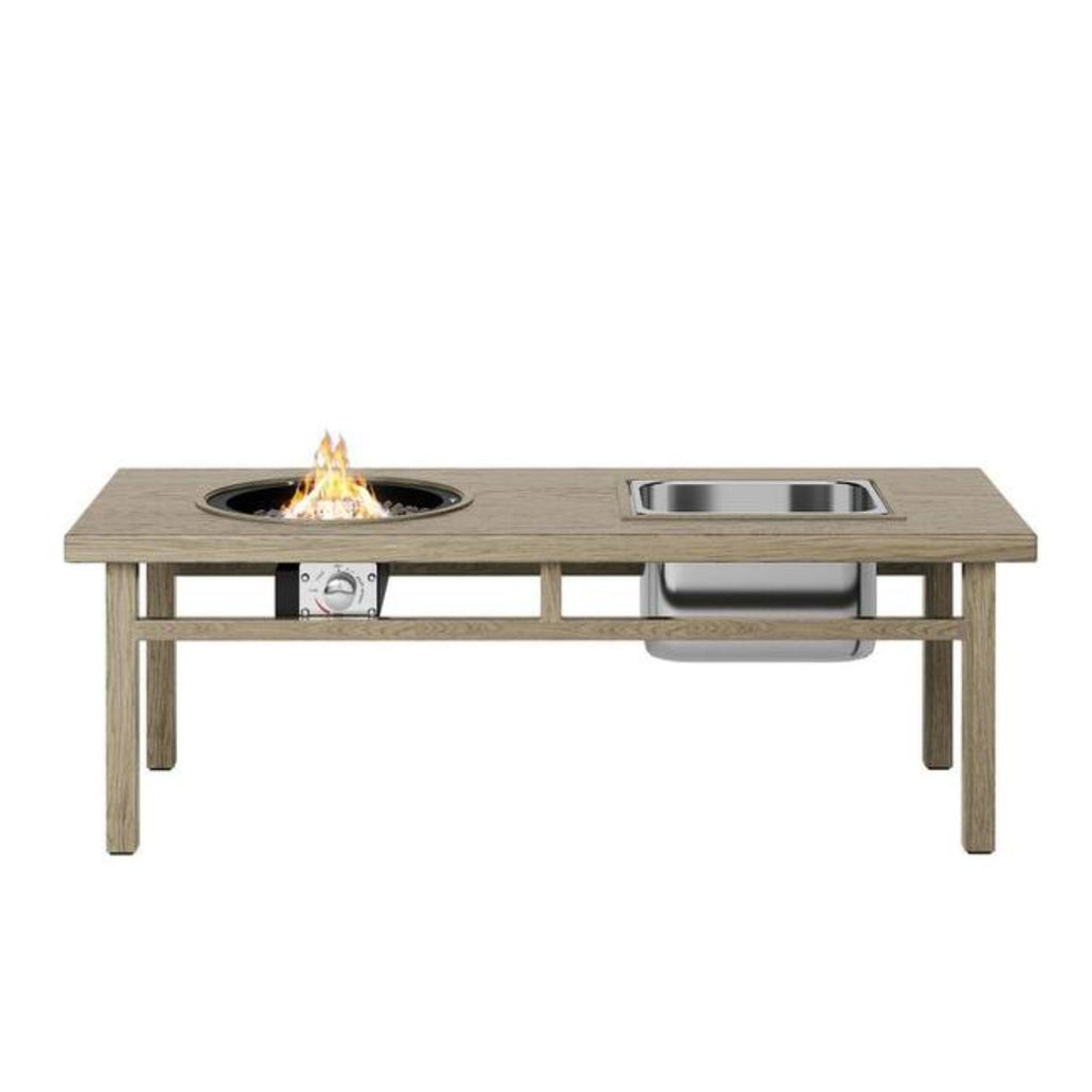 3 In 1 Outdoor Propane Fire Pit Table 50, 000 BTU With Ice Bucket