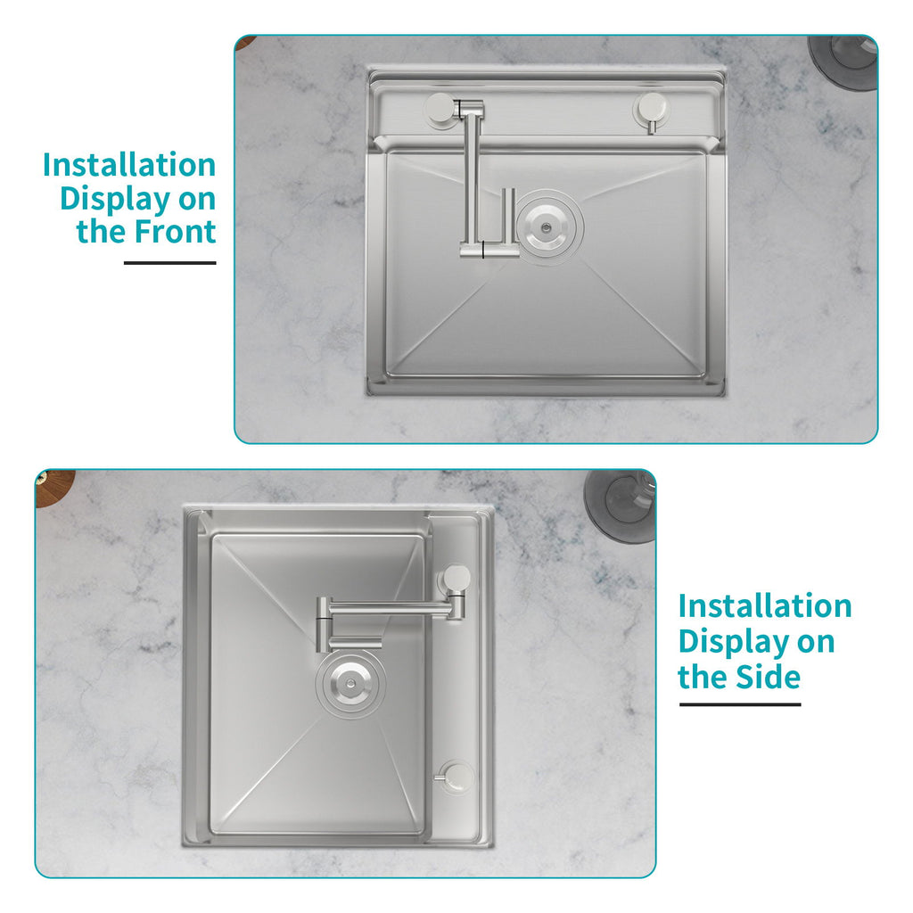 Undermount Bar Sink With Folding Faucet