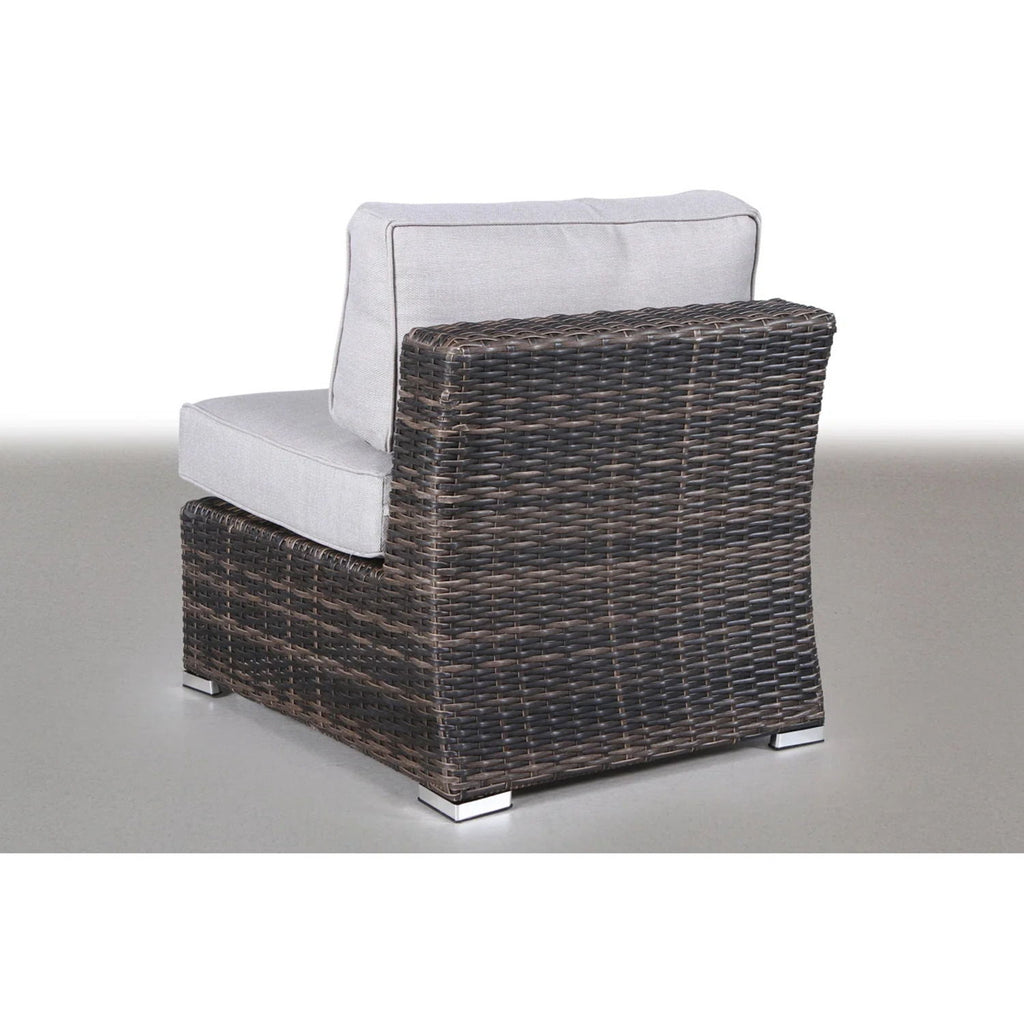 7 Piece Outdoor Sectional Seating Group With Cushions Wicker - Brown