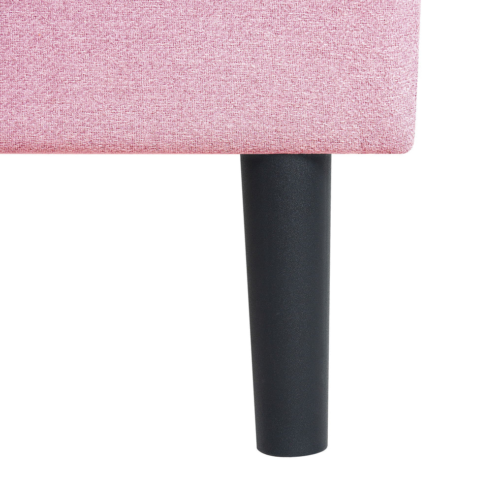 Modern Upholstered Platform Bed Frame With Button Tufted Fabric Headboard