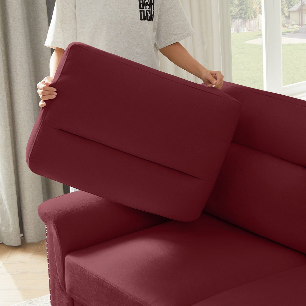 3 Seater Elegant Stationary Sofa