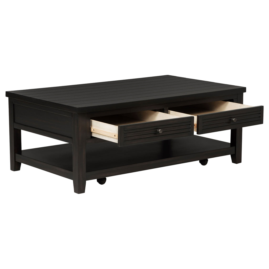 Sutter - 2 Piece Coffee And End Table Set - Dark Brown