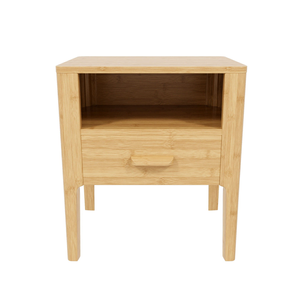 Modern Nightstand With Drawer And Open Shelf