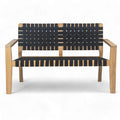 Woven Rope Outdoor Deep Seating Porch Loveseat For Garden