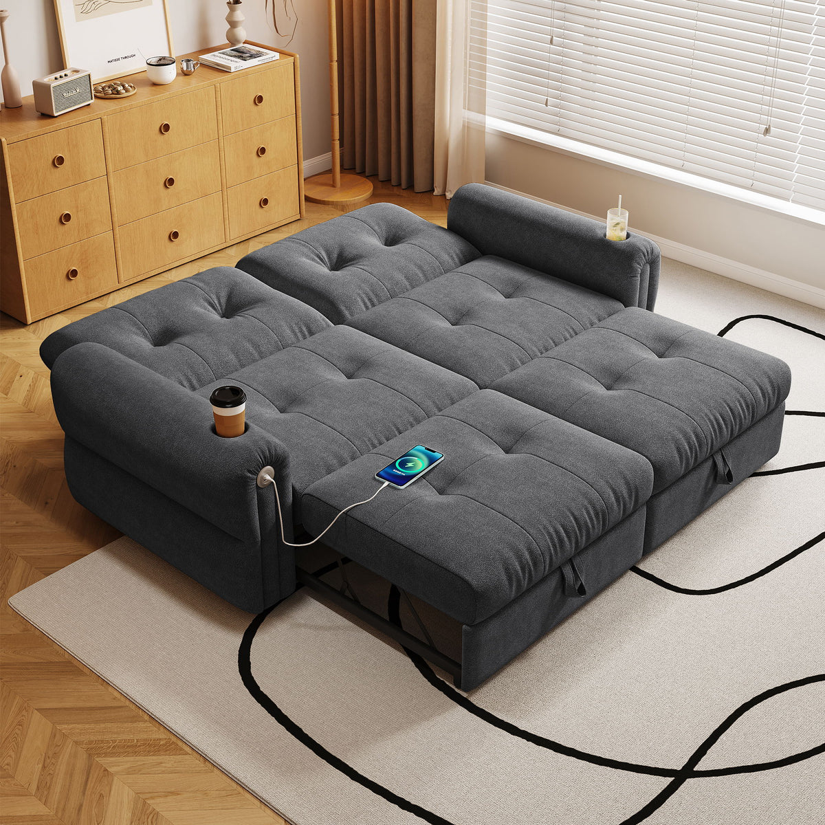 Cloud Like Convertible Sofa Bed With For Living Room