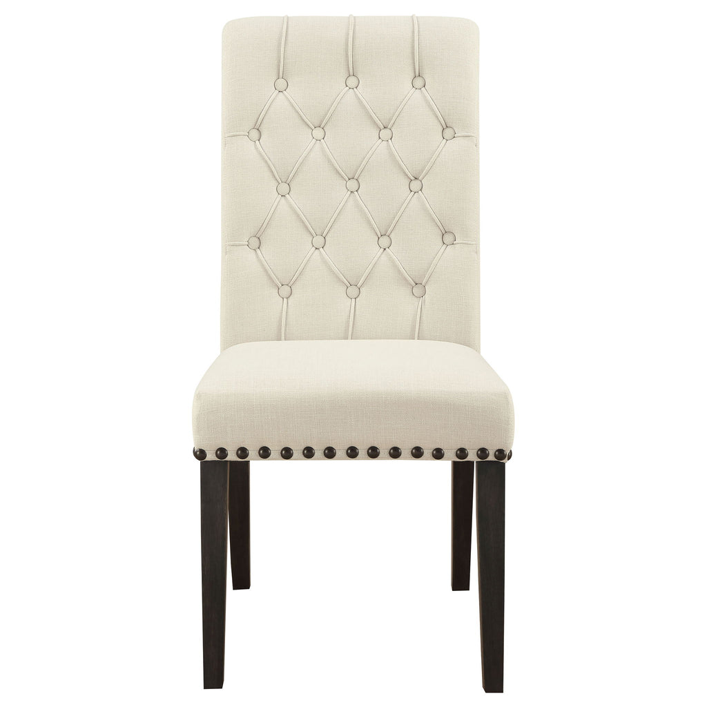 Tufted Rolled Backrest Side Chairs (Set of 2)