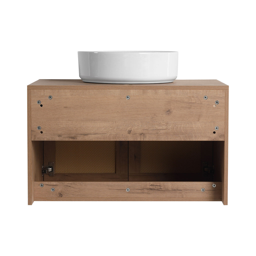 Bathroom Vanity & Art Sink, 2 Soft Close Doors, Float Mounting Design