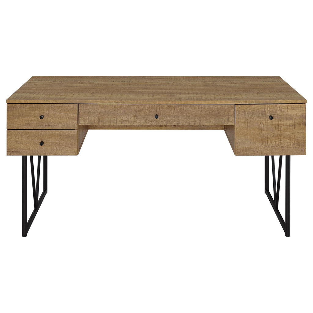 Vellun - 4 Drawer Writing Desk - Mango Color