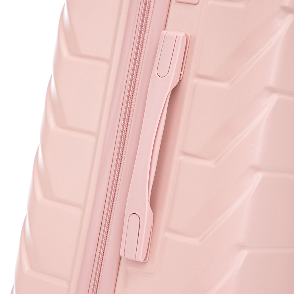 Hard Shell Luggage With Scratch Resistant Surface, 4 Wheels, Combination Lock & Side Hooks