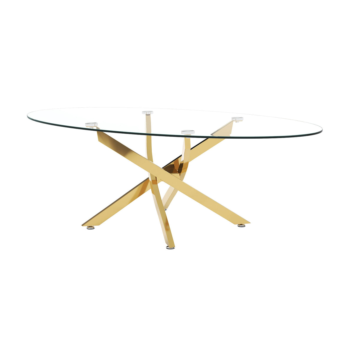 Oval Coffee Table For Living Room - Gold