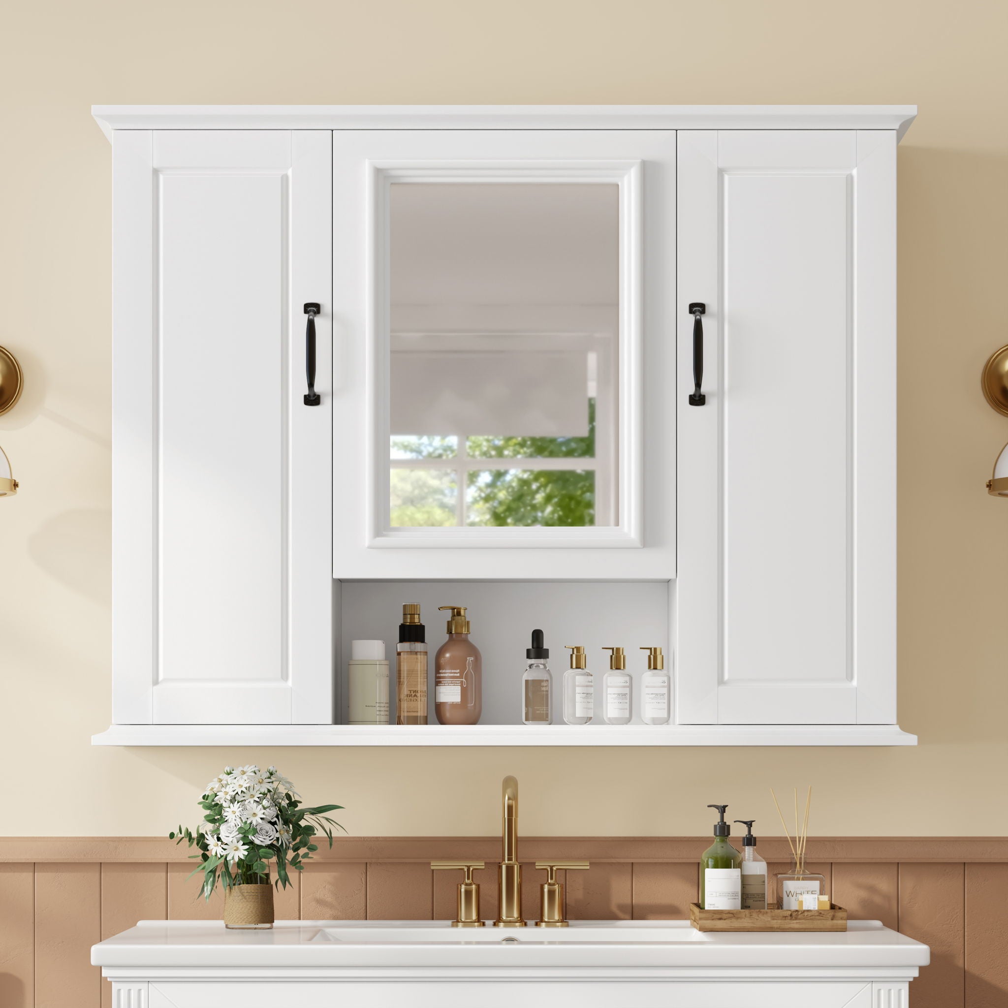Modern Freestanding Bathroom Vanity With Sink, Cabinet, Soft-Close Drawers, Tip-Out Tray