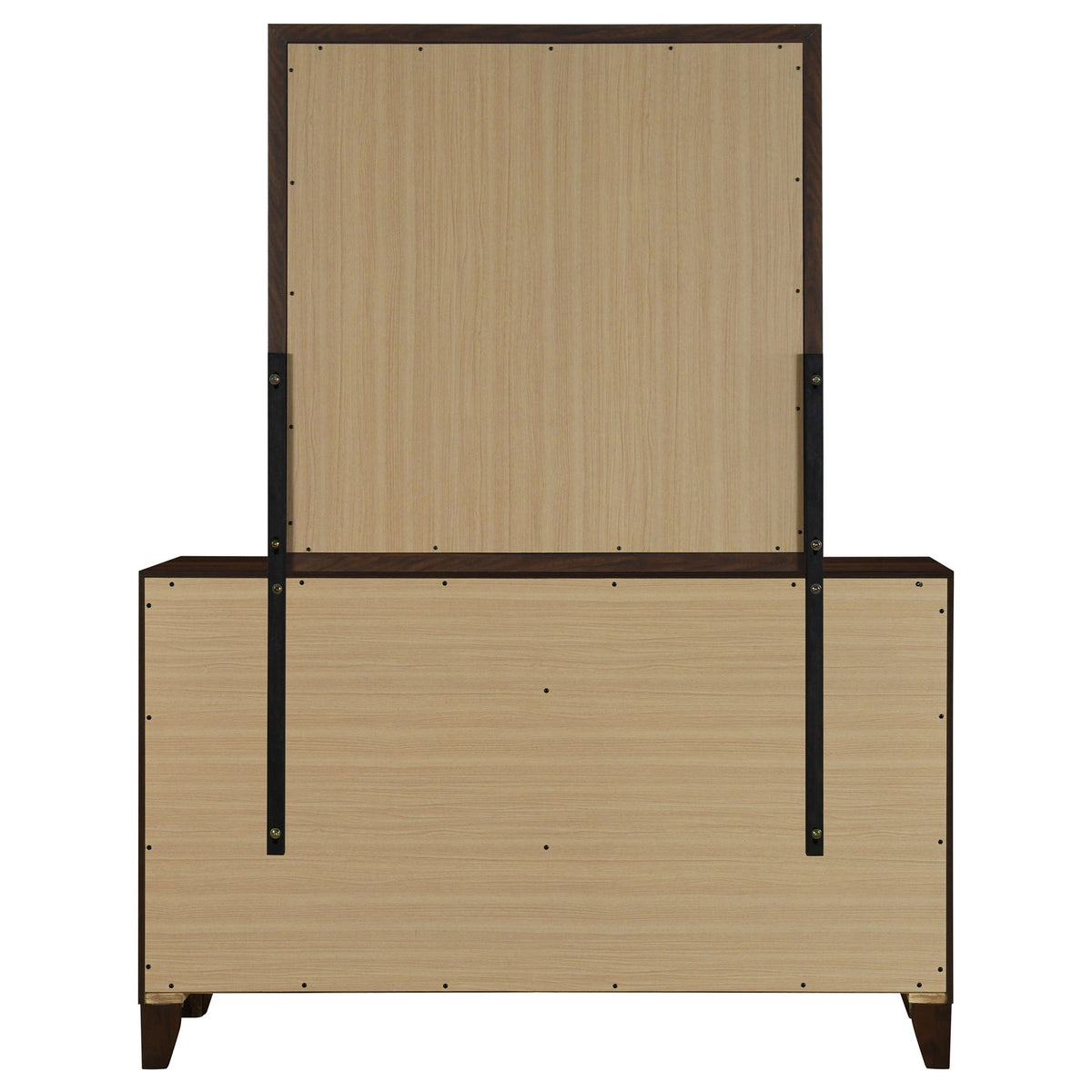 Anza - 6 Drawer Dresser With Mirro - Walnut