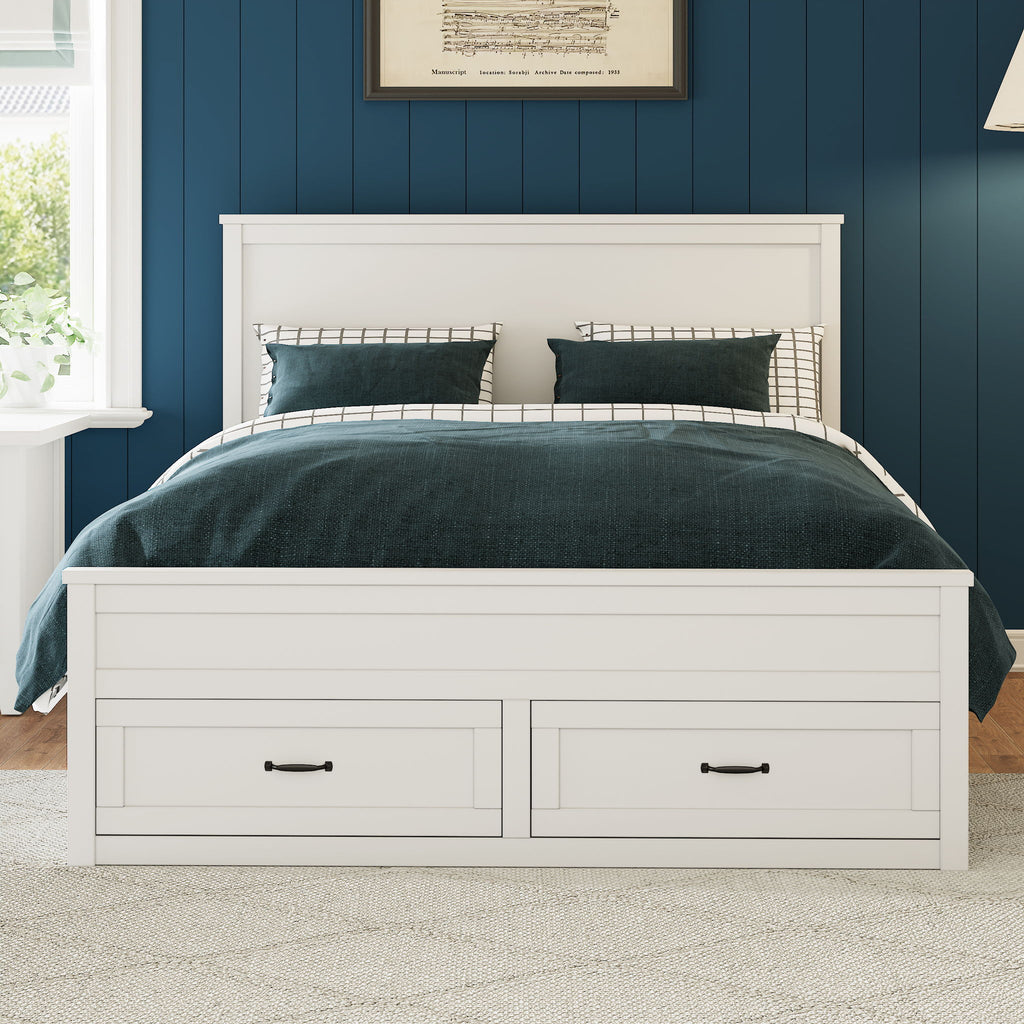 Modern Storage Platform Bed Frame With 6 Drawers